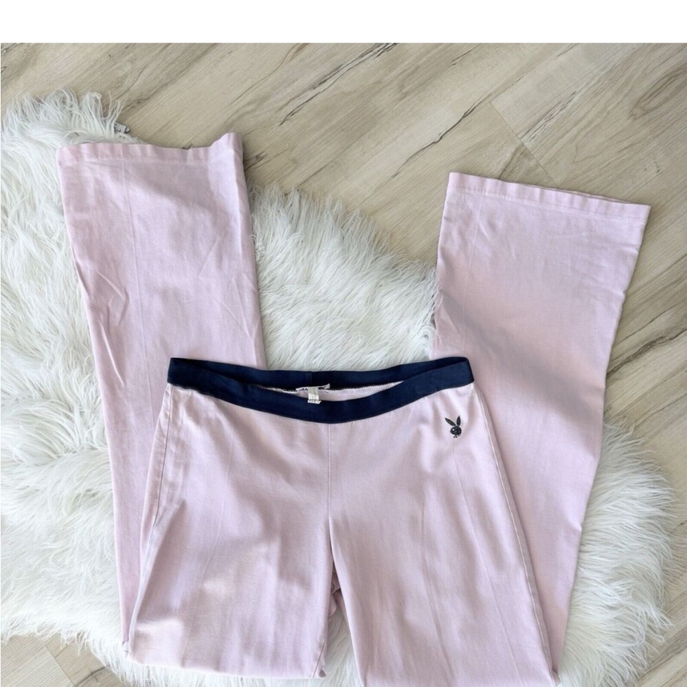 Vintage Y2K Playboy Pink Lounge Pants Small Low Rise